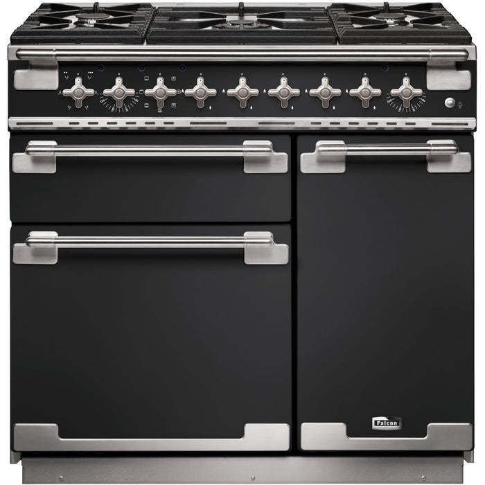 Piano de cuisson gaz FALCON ELISE 90 CHARBON Mat satiné NICKEL