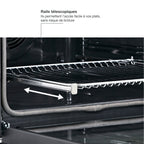 Four encastrable ESSENTIELB EFMP 105i2 - Pyrolyse - Chaleur pulsée - Porte froide - Rails télescopiques + Micro ondes grill encastrable ESSENTIELB EMEG253n Grill