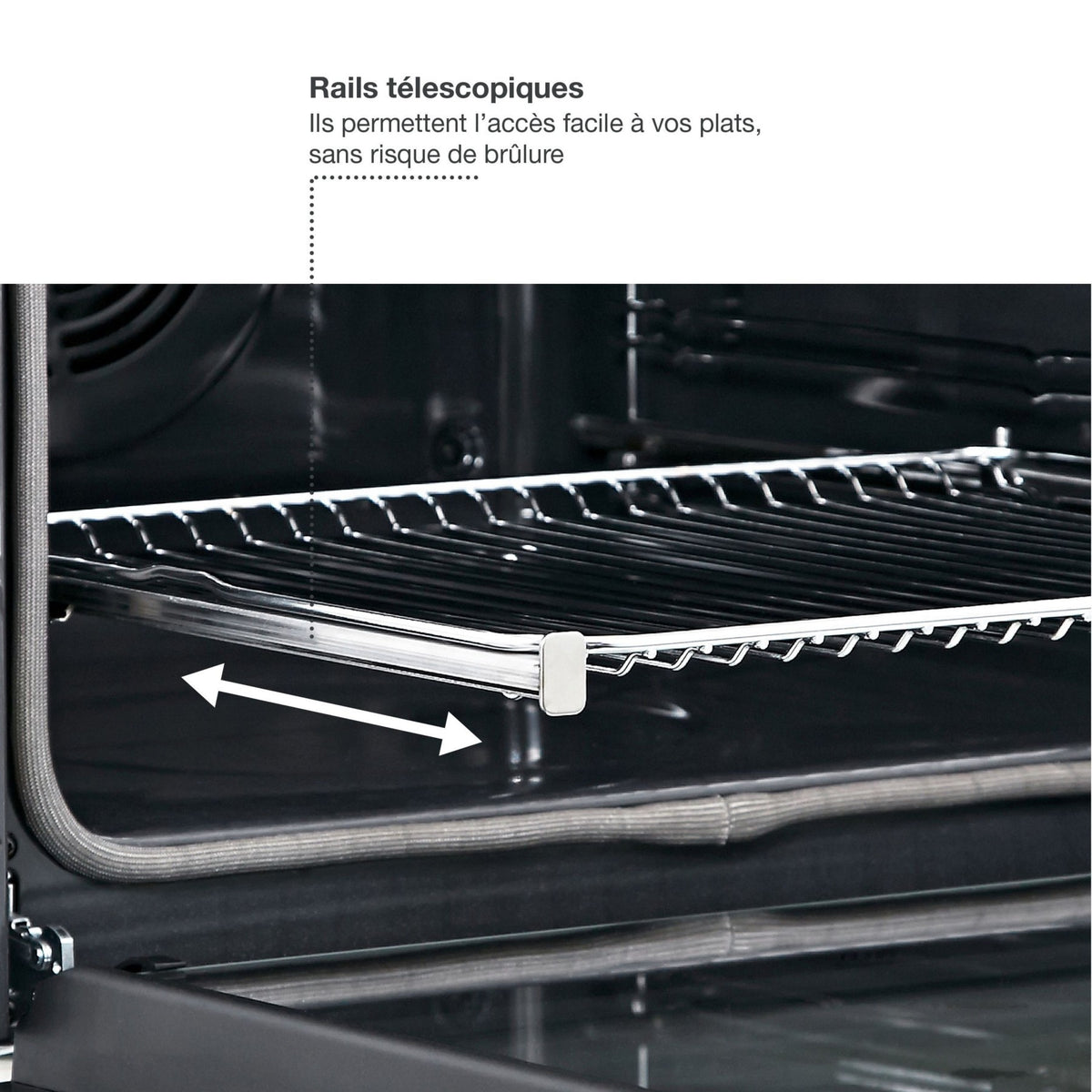 Four encastrable ESSENTIELB EFMP 105i2 - Pyrolyse - Chaleur pulsée - Porte froide - Rails télescopiques + Micro ondes grill encastrable ESSENTIELB EMEG253n Grill