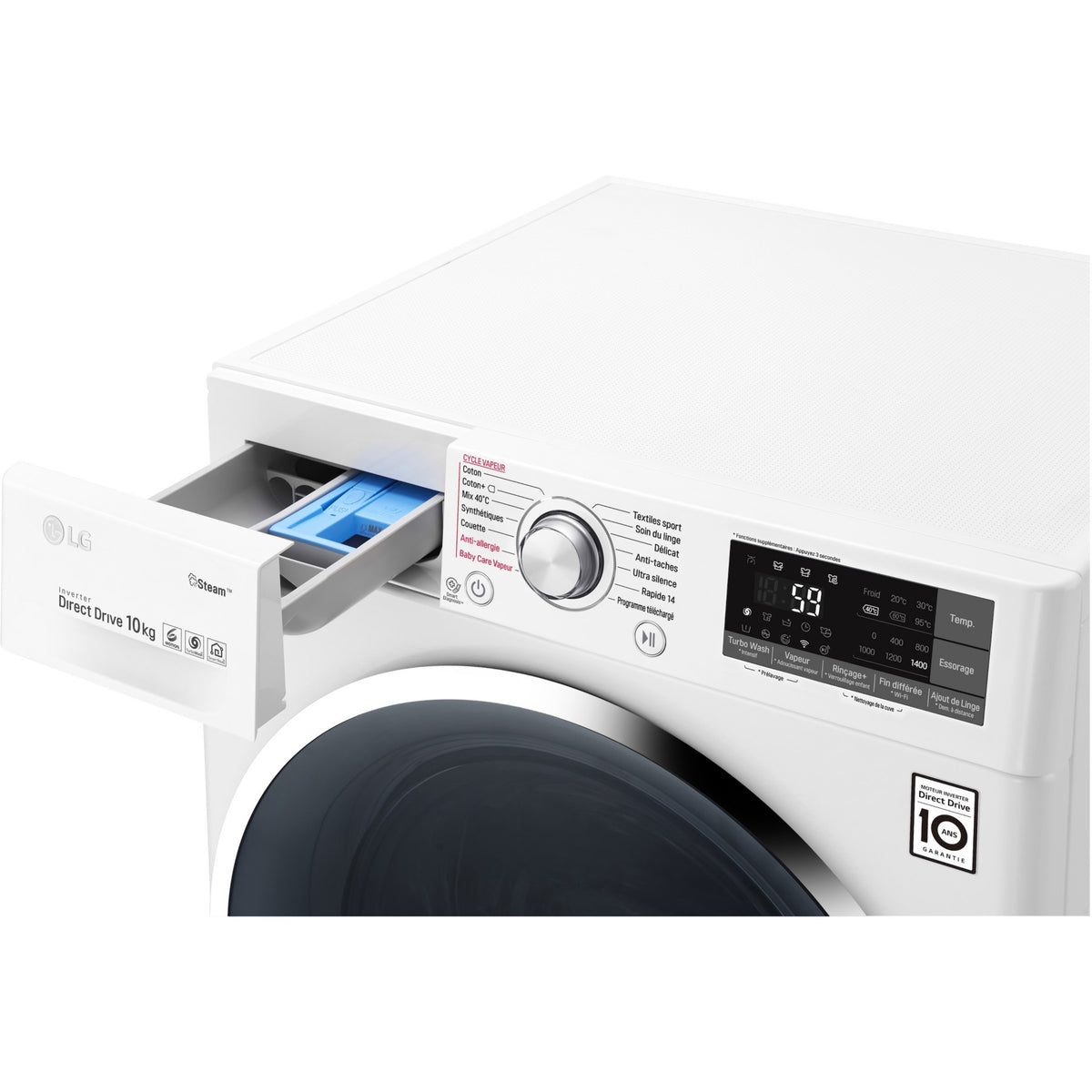 Lave linge hublot LG F14J82WHST Reconditionné
