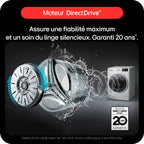 Lave linge hublot LG F94X56WSTA - 9 kg - 1400 tr/min - Classe A - Moteur direct drive - Autodosage - Connecté