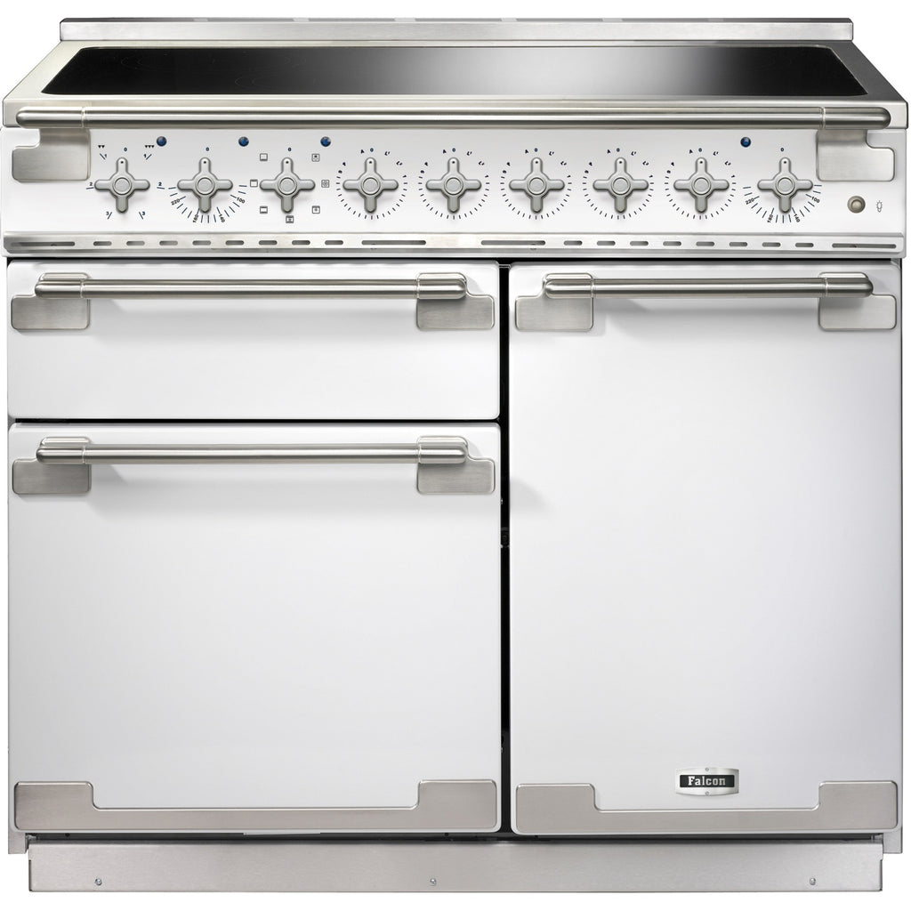 Piano de cuisson induction FALCON ELISE 100 BLANC NICKEL BROSSÉ