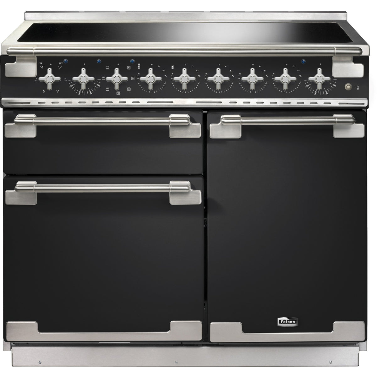 Piano de cuisson induction FALCON ELISE 100 CHARBON Mat satiné NICKEL