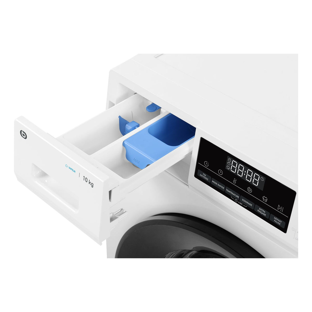 Lave linge hublot ESSENTIELB ELF1014-6b - 10 kg - 1400 tr/min - Classe A - Moteur induction