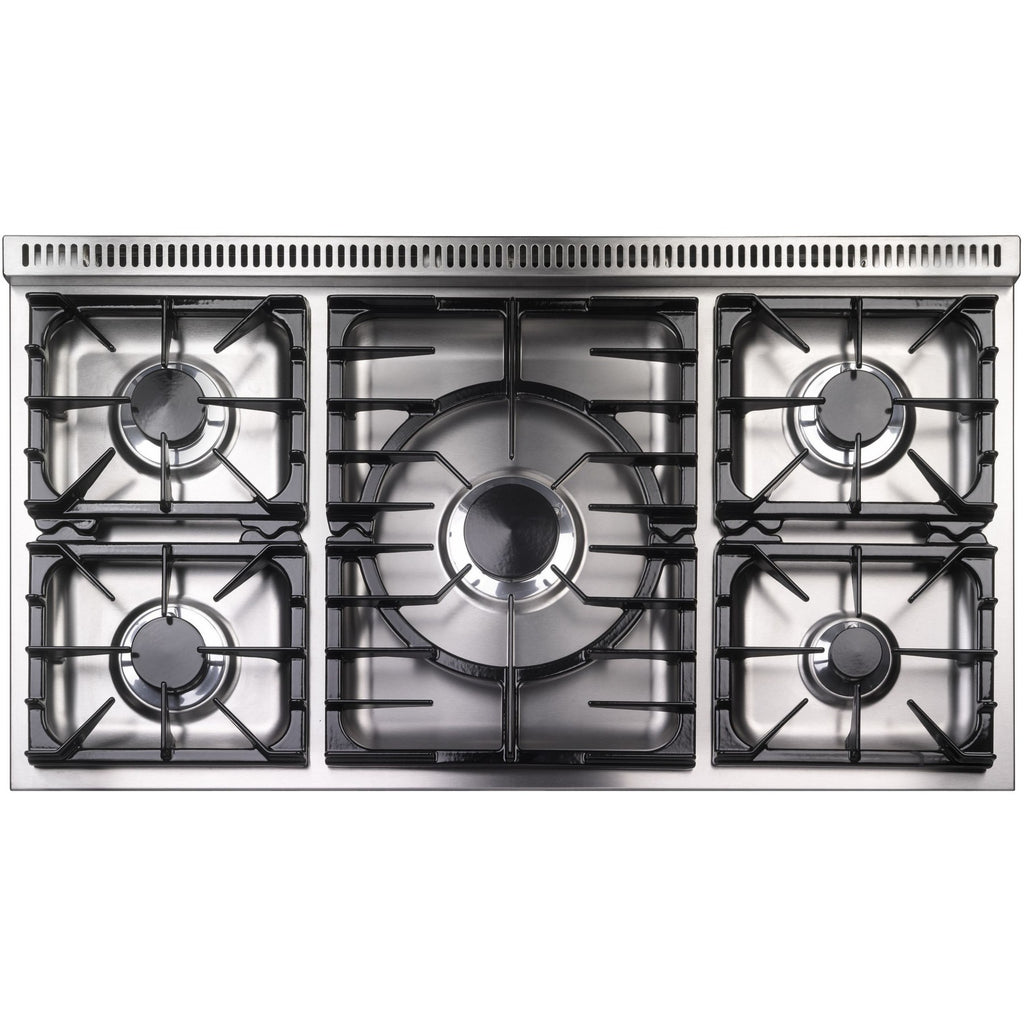Piano de cuisson gaz FALCON Semi Pro DELUXE 110 BLANC NICKEL BROSSÉ