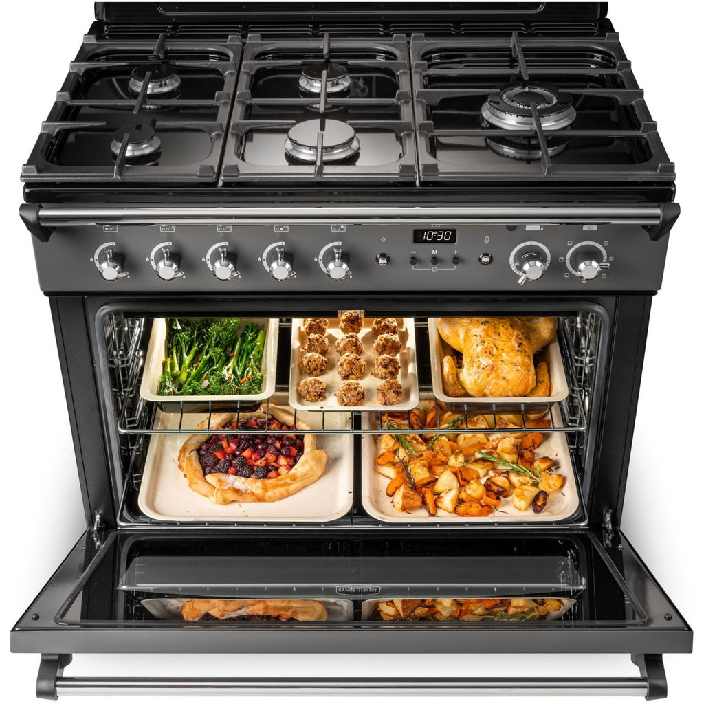 Piano de cuisson gaz FALCON CLASSIC FX TAB GAZ 90 CM ARDOISE CHROME