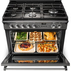 Piano de cuisson gaz FALCON CLASSIC FX TAB GAZ 90 CM ARDOISE CHROME