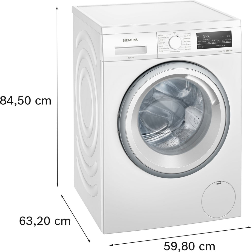 Lave linge hublot SIEMENS WU14UT60FR - 9 kg - 1400 tr/min - Classe A - Moteur induction