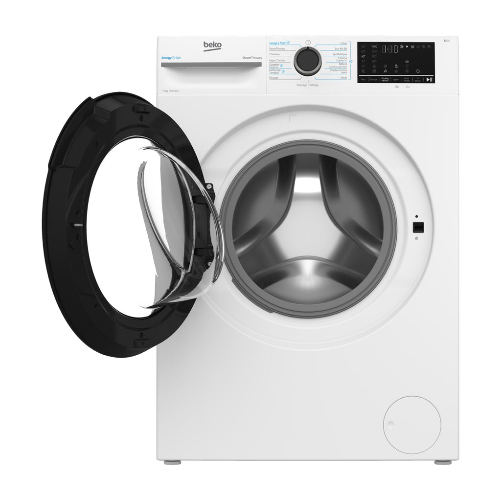 Lave linge hublot BEKO BM3WFT412411B - 12 kg - 1400 tr/min - Classe A - Moteur induction