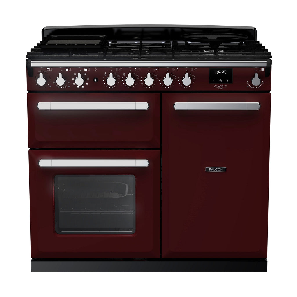 Piano de cuisson induction FALCON ESTEL DELUXE TAB IND 90 CM BORDEAUX CHRO