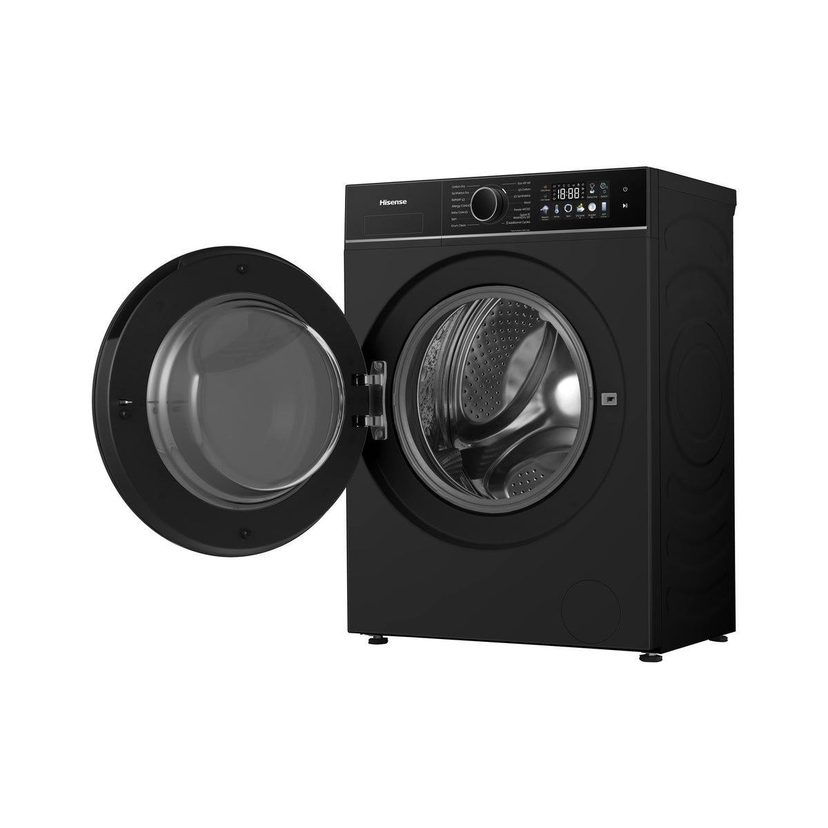 Lave linge séchant hublot HISENSE WD3I8043BBF2 - 8/5 kg - 1400 tr/min - Classe D - Connecté - Noir