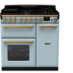 Piano de cuisson gaz FALCON ESTEL DELUXE TAB GAZ 90 CM BLEU PASTEL