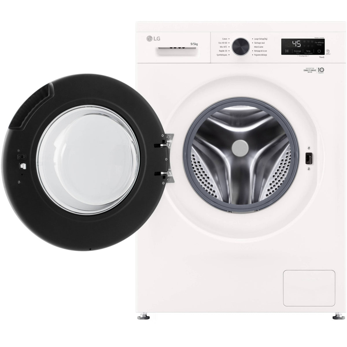 Lave linge séchant hublot LG F954B15WHS - 9/5 kg - 1400 tr/min - Classe A - Moteur direct drive - Connecté