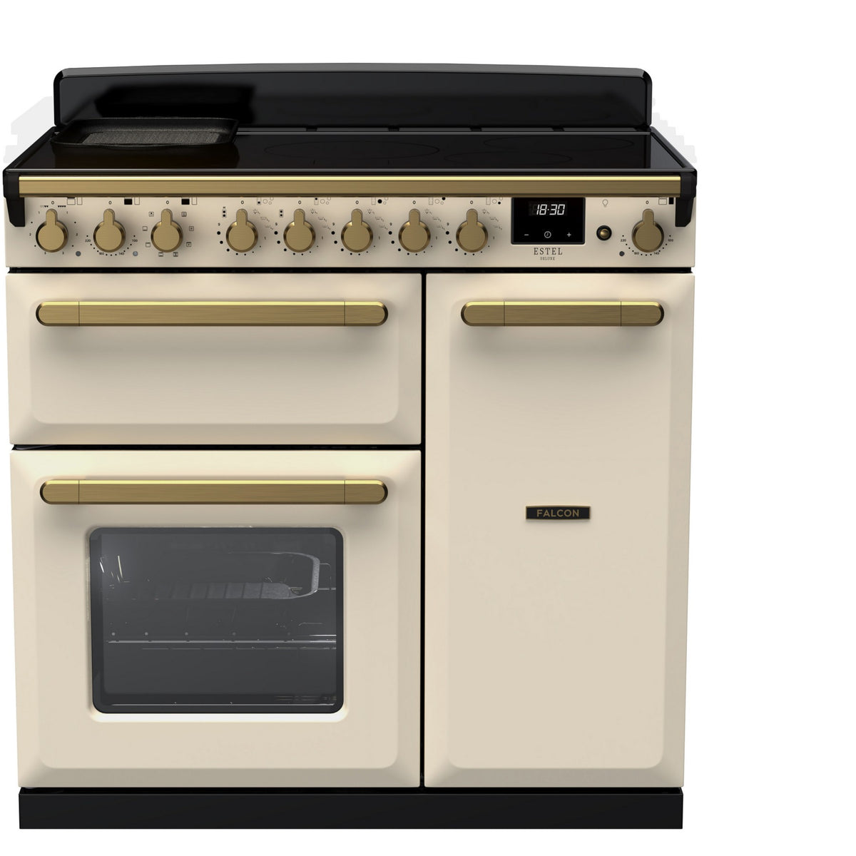 Piano de cuisson induction FALCON ESTEL DELUXE TAB IND 90 CM CREME PASTEL